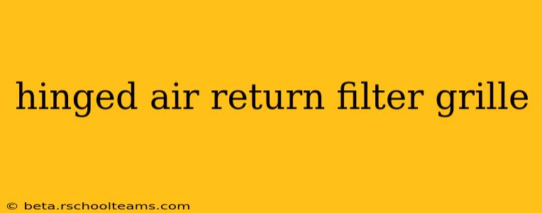 hinged air return filter grille