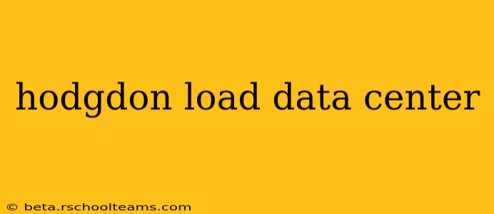hodgdon load data center