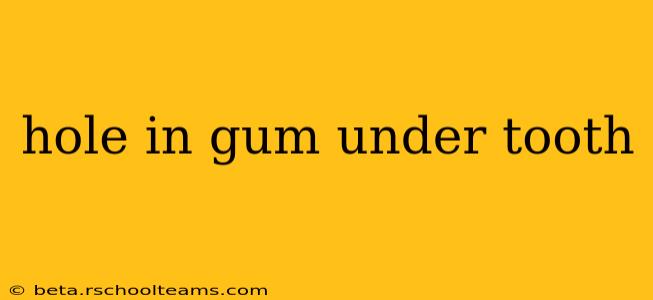 hole in gum under tooth