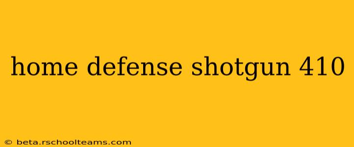 home defense shotgun 410
