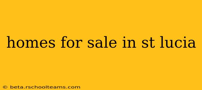 homes for sale in st lucia