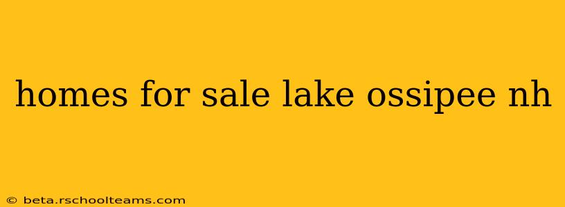 homes for sale lake ossipee nh