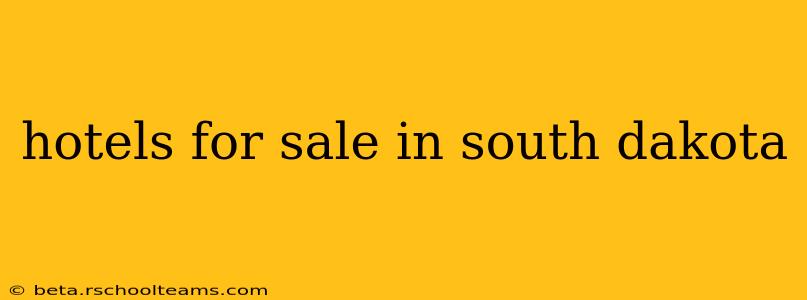 hotels for sale in south dakota
