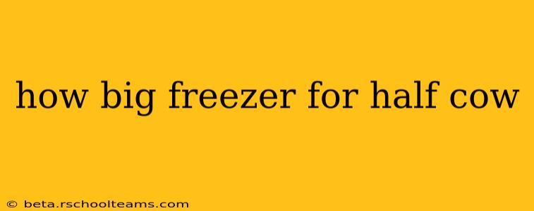 how big freezer for half cow