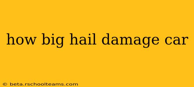 how big hail damage car