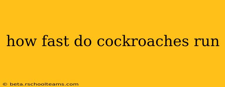 how fast do cockroaches run