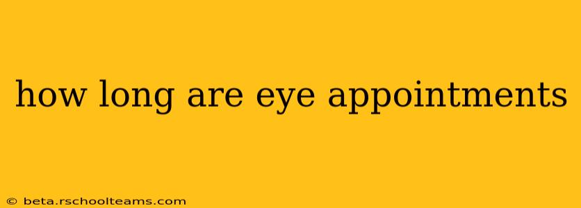 how long are eye appointments