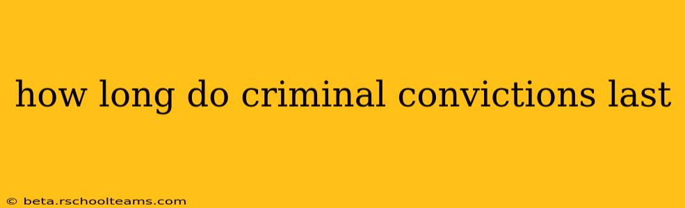 how long do criminal convictions last