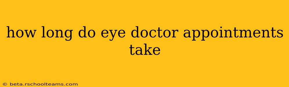 how long do eye doctor appointments take