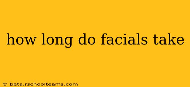 how long do facials take