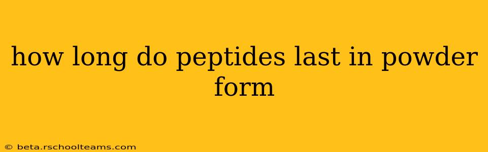how long do peptides last in powder form