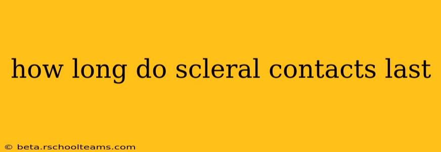 how long do scleral contacts last