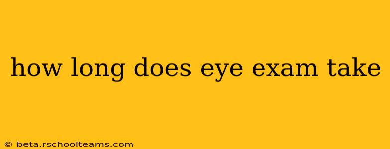 how long does eye exam take