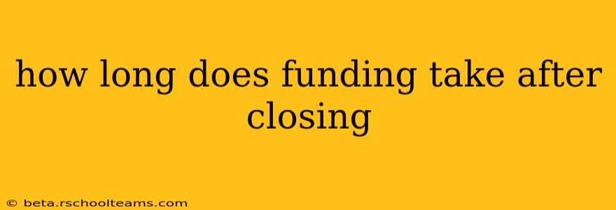 how long does funding take after closing