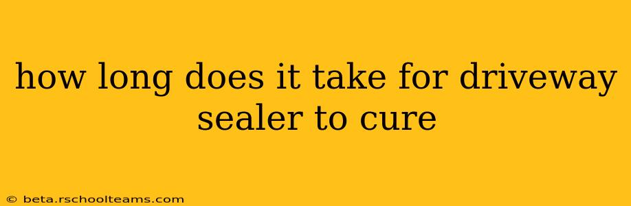 how long does it take for driveway sealer to cure
