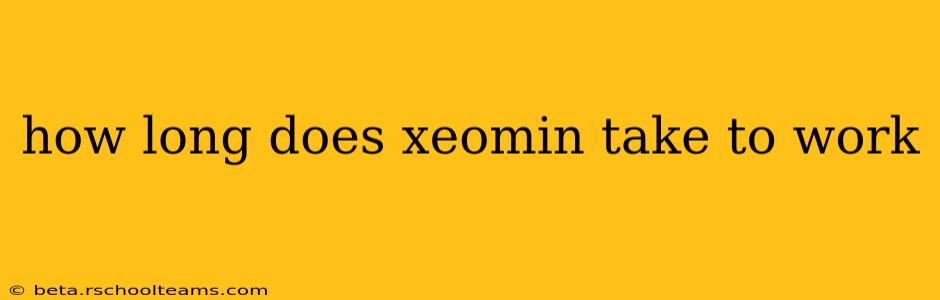 how long does xeomin take to work