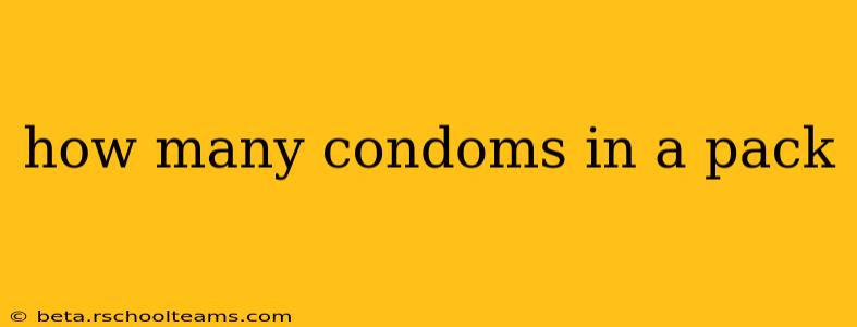 how many condoms in a pack