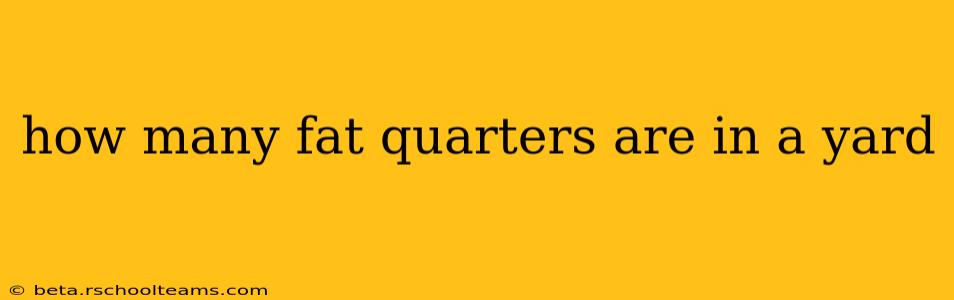 how many fat quarters are in a yard