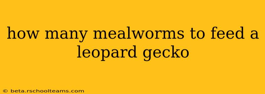 how many mealworms to feed a leopard gecko