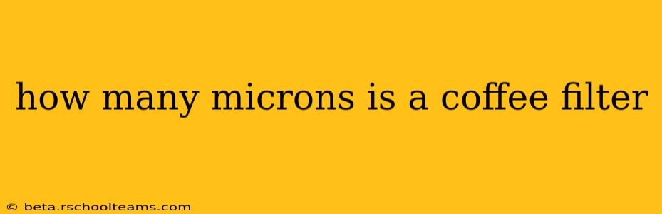 how many microns is a coffee filter