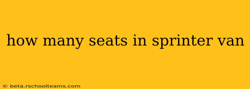 how many seats in sprinter van