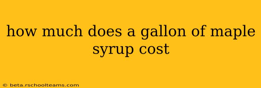 how much does a gallon of maple syrup cost