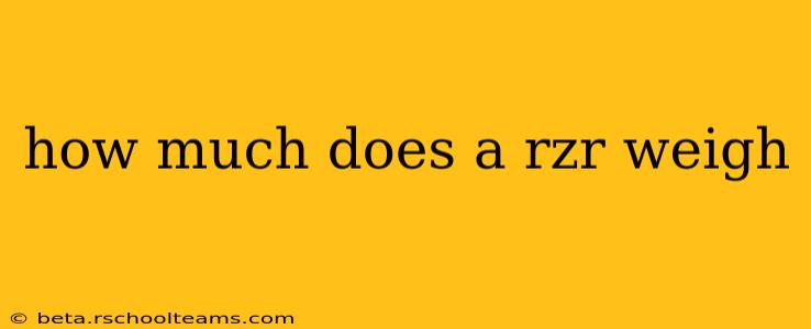how much does a rzr weigh