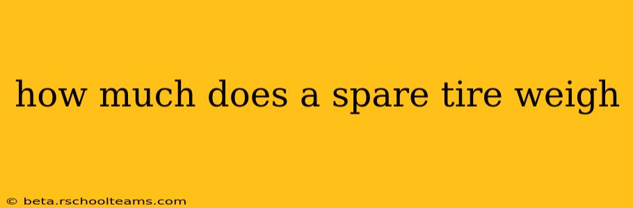 how much does a spare tire weigh