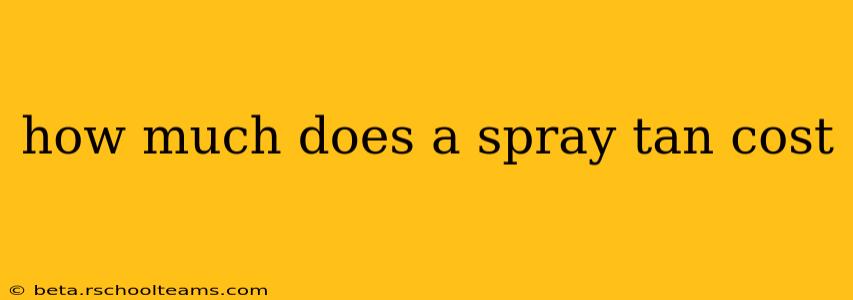 how much does a spray tan cost