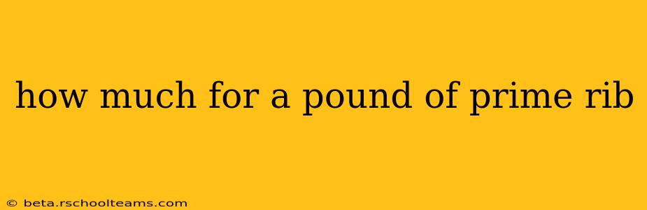 how much for a pound of prime rib