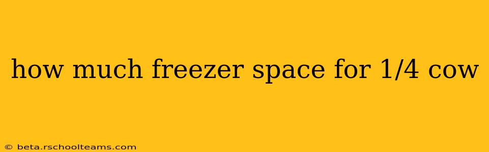 how much freezer space for 1/4 cow