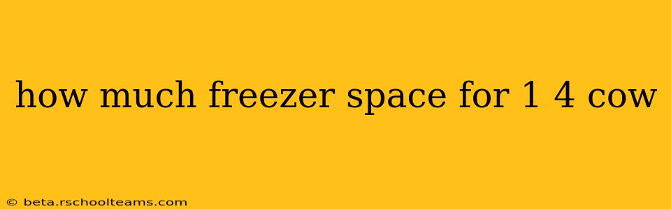how much freezer space for 1 4 cow