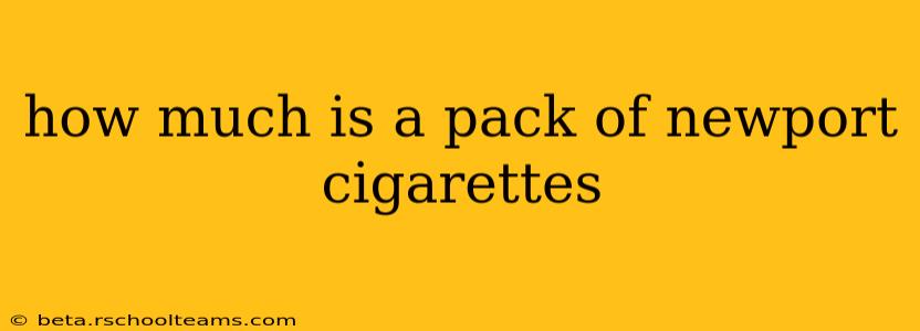 how much is a pack of newport cigarettes
