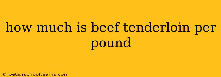 how much is beef tenderloin per pound