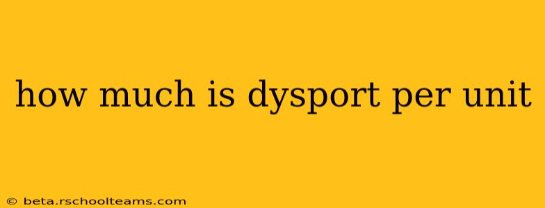 how much is dysport per unit