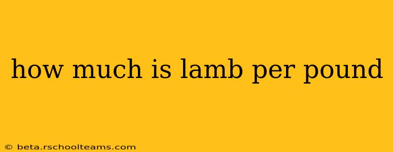 how much is lamb per pound