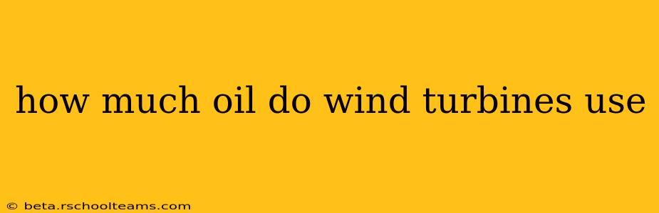 how much oil do wind turbines use