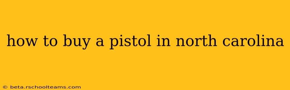 how to buy a pistol in north carolina