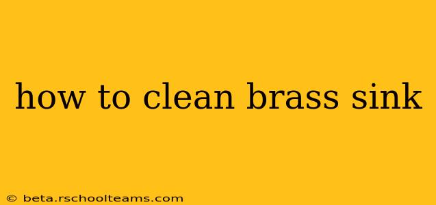 how to clean brass sink