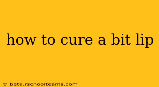how to cure a bit lip