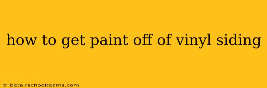 how to get paint off of vinyl siding