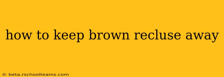 how to keep brown recluse away