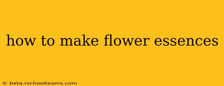 how to make flower essences