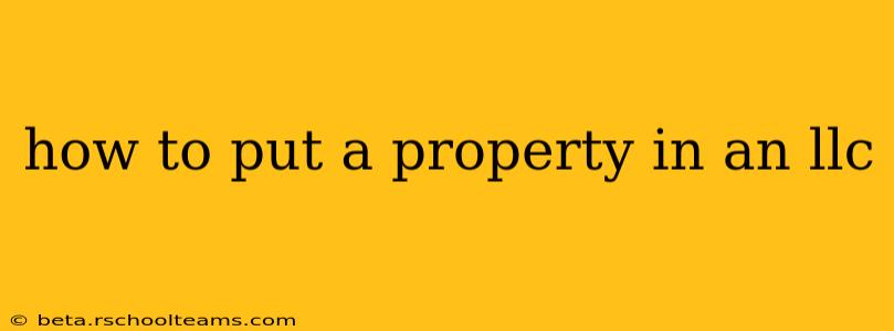 how to put a property in an llc