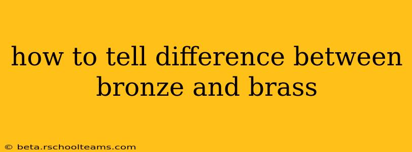 how to tell difference between bronze and brass