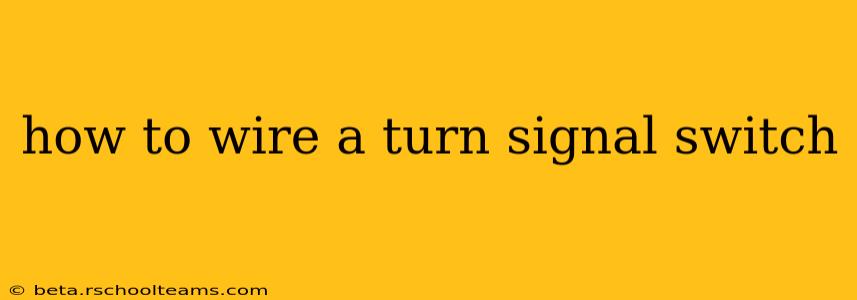 how to wire a turn signal switch
