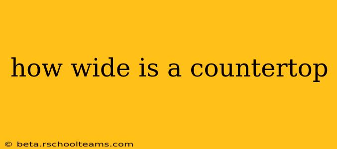 how wide is a countertop