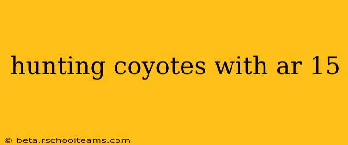 hunting coyotes with ar 15