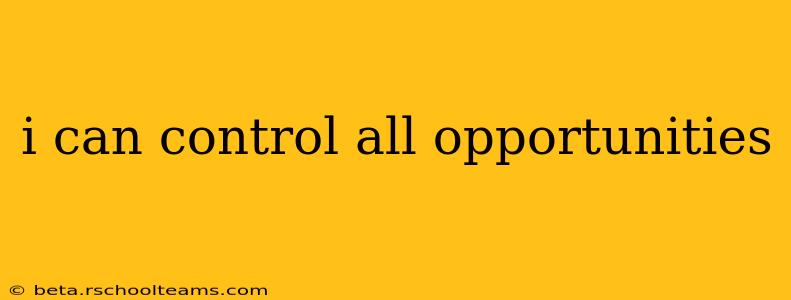 i can control all opportunities