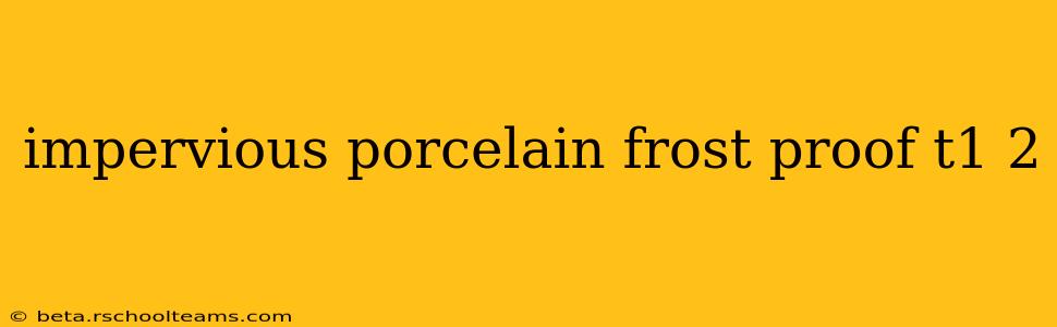 impervious porcelain frost proof t1 2